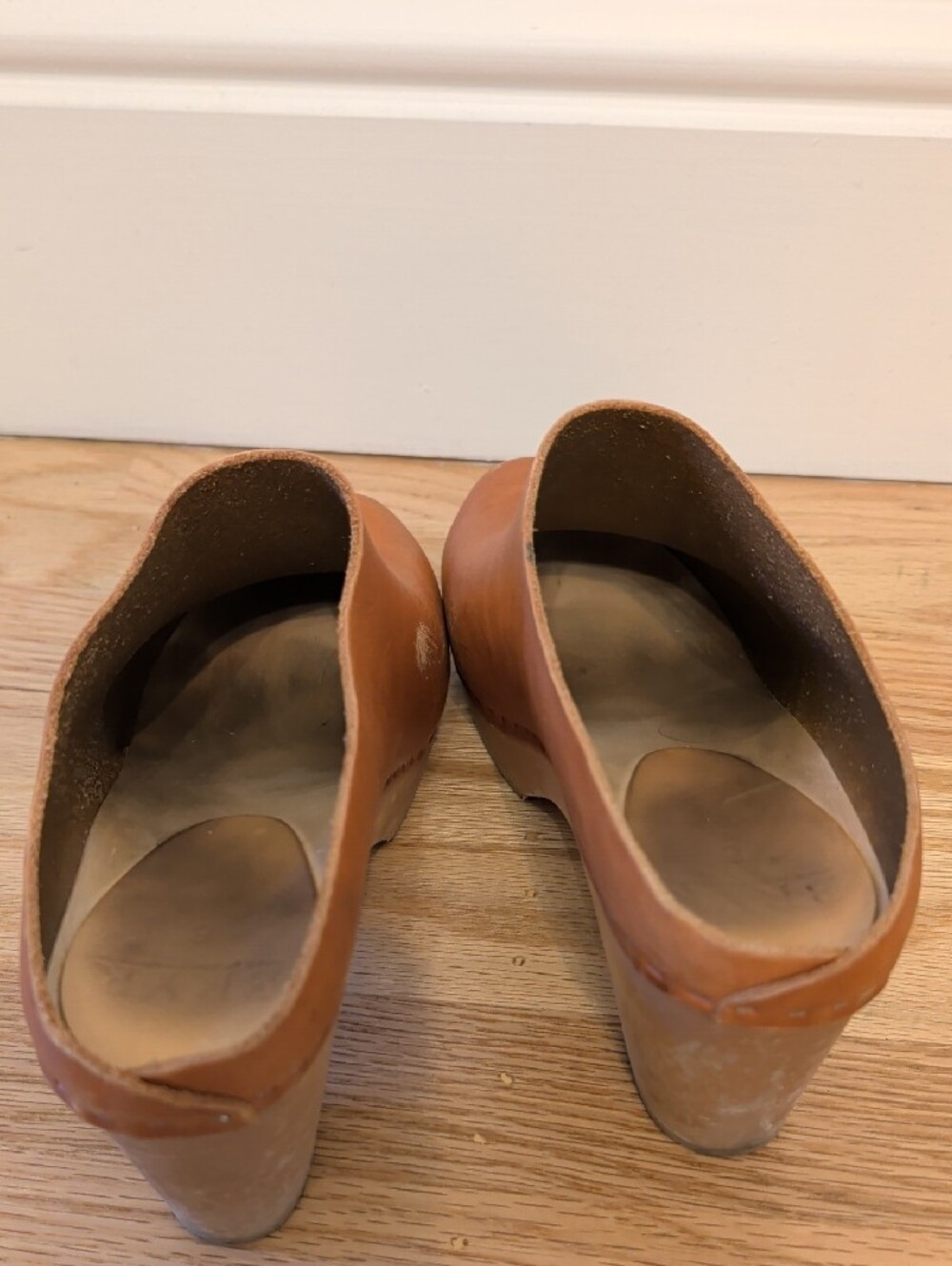 Bryr Chloe Leather Clogs In whiskey - Picture 7 of 8